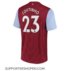 Aston Villa Philippe Coutinho #23 Hemma Matchtröja 2022-23 Kortärmad